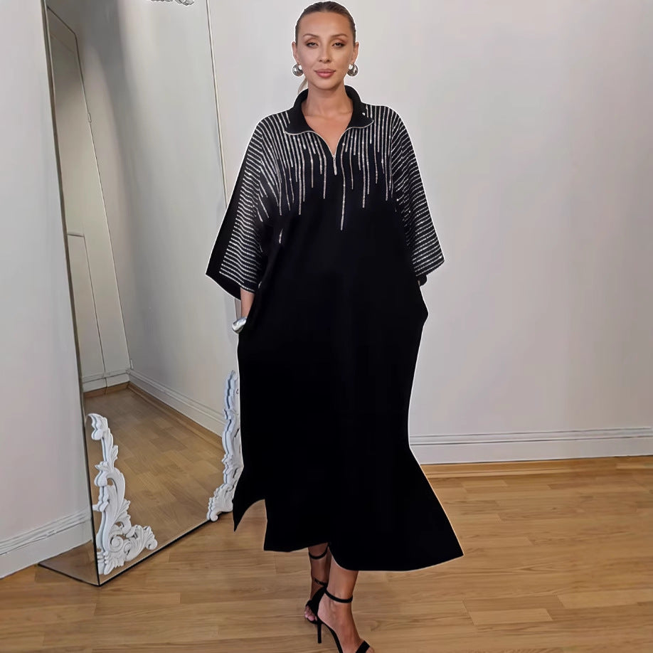 Autumn Printed Loose Women Wear Long Sleeve Dress