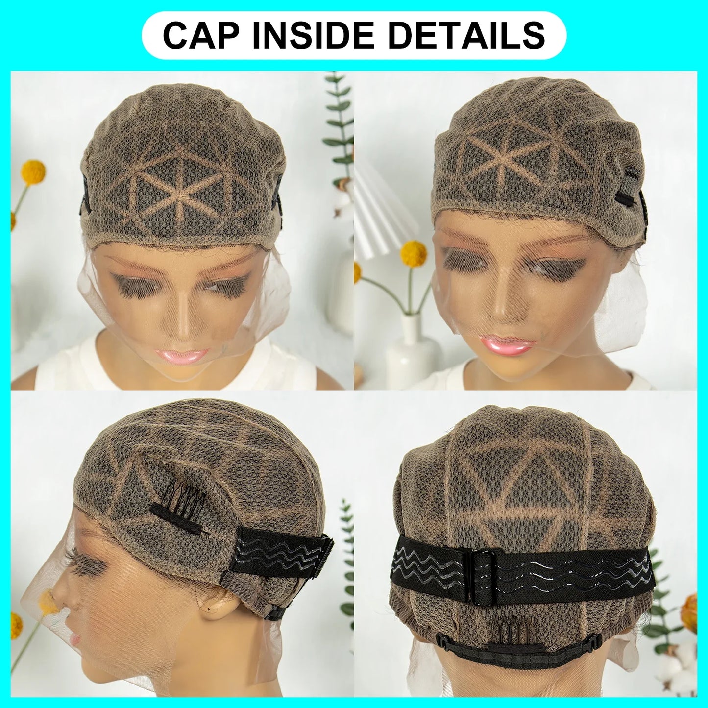 KIMA Pre-Parting Crochet Braid Mesh Cap | Boho Style | Baby Hair Feature