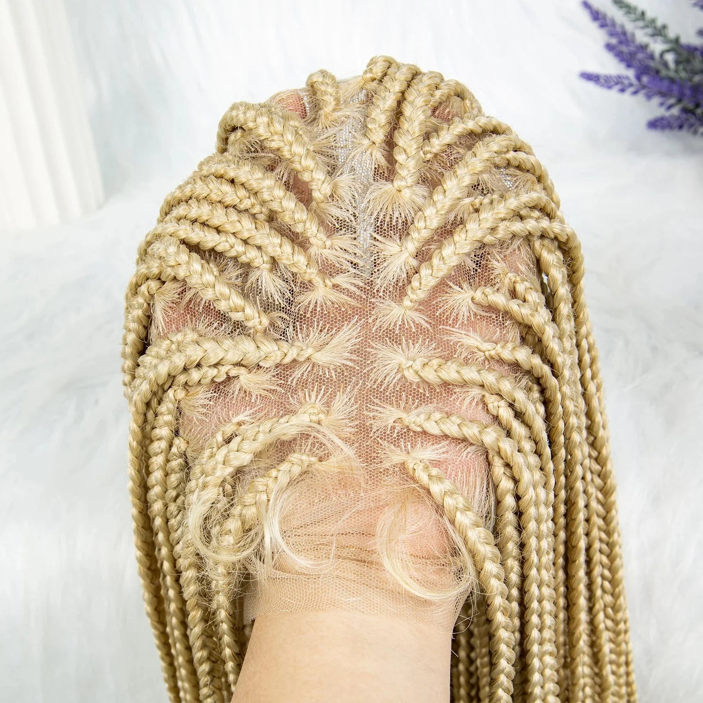 613 Blonde HD Full Lace Braided Wig | Knotless Box & Cornrows | Crochet Braids | Synthetic