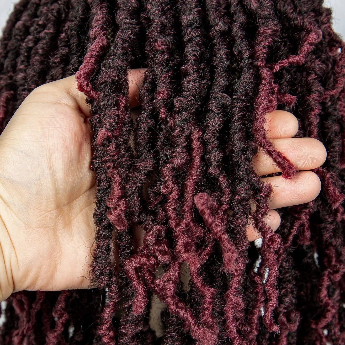 14" Knotless Butterfly Locs Lace Front Wig | Synthetic Dreadlock Braids | Black Women