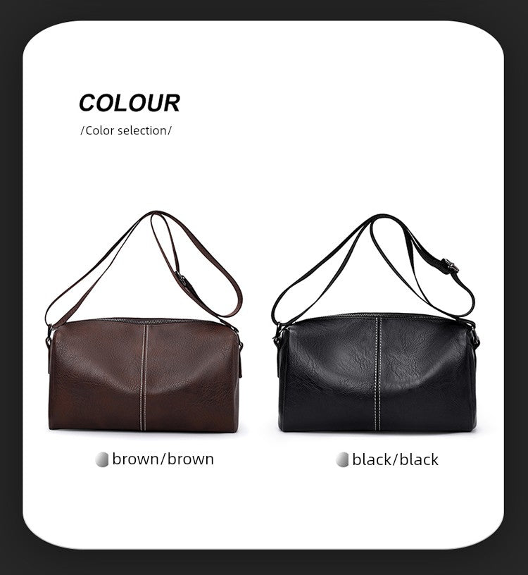 Men's Small High-Grade Casual Messenger Bag | PU Leather Shoulder Bag (New Commuter All-Matching Crossbody)