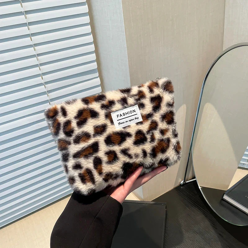Leopard Print Retro Makeup Bag | Large Capacity Cosmetic Bag & Fashion Portable Storage Bag (Travel Toiletry Bag)