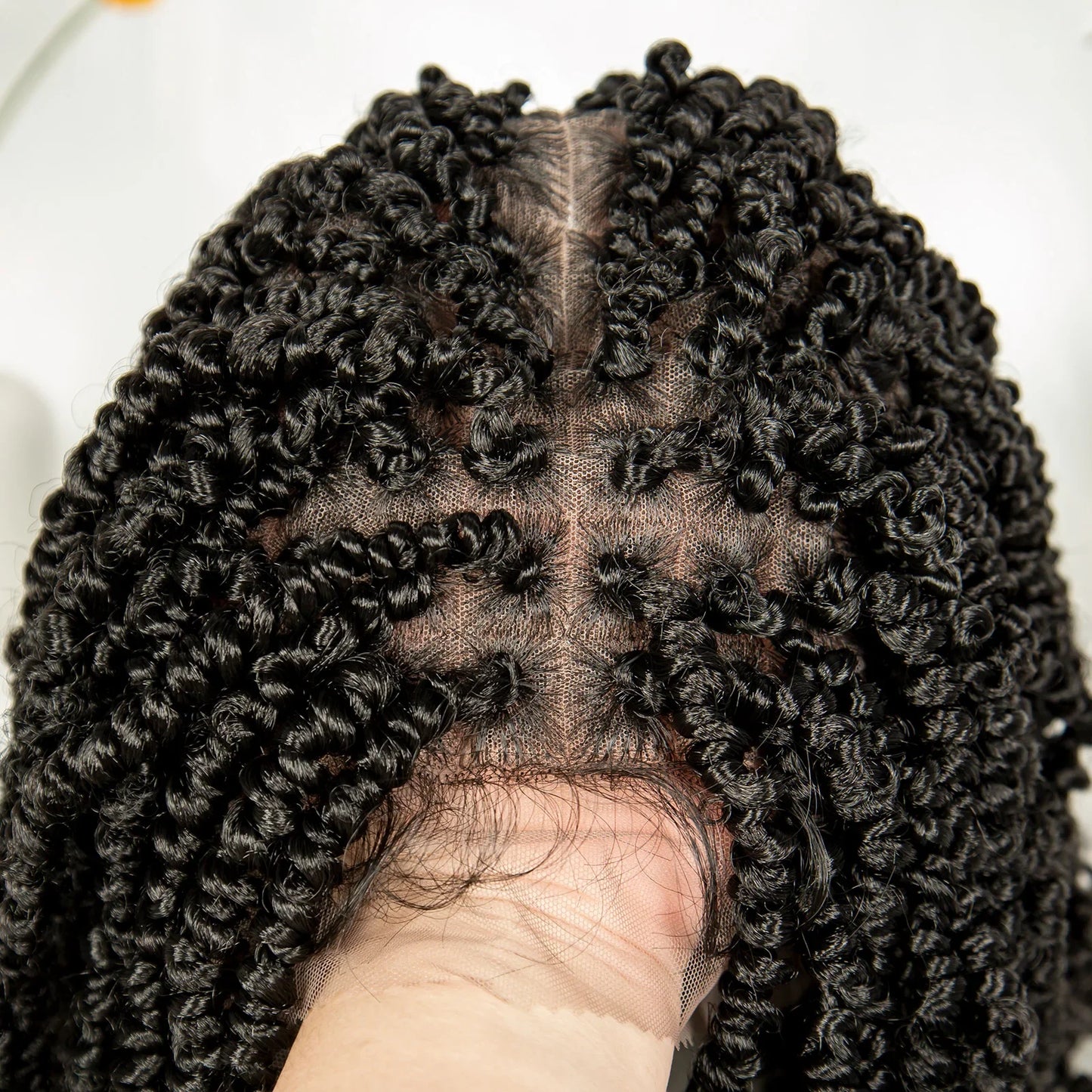 Short Length Box Braided Wig Full Lace Braided Wig Curly Hair With Baby Hair Braiding Wig Twisted Dreadlocks Wig For Women