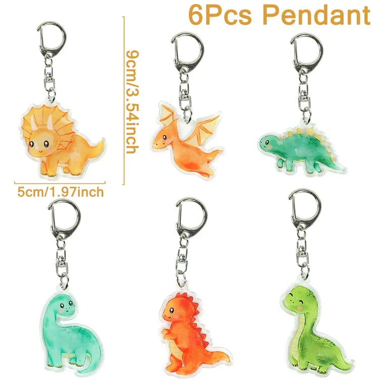 5pcs Jungle Animal Keychains Safari Animal Keychains Lion Giraffe Elephant Key Chains Animal Theme Decor for Baby Shower Party