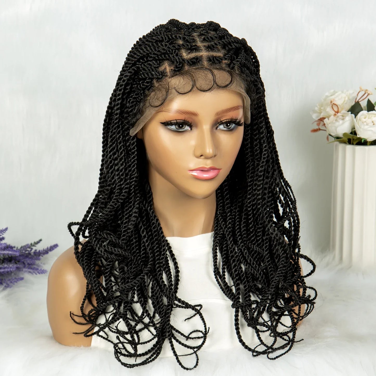 New HD Transparent Full Lace Braided Wig
