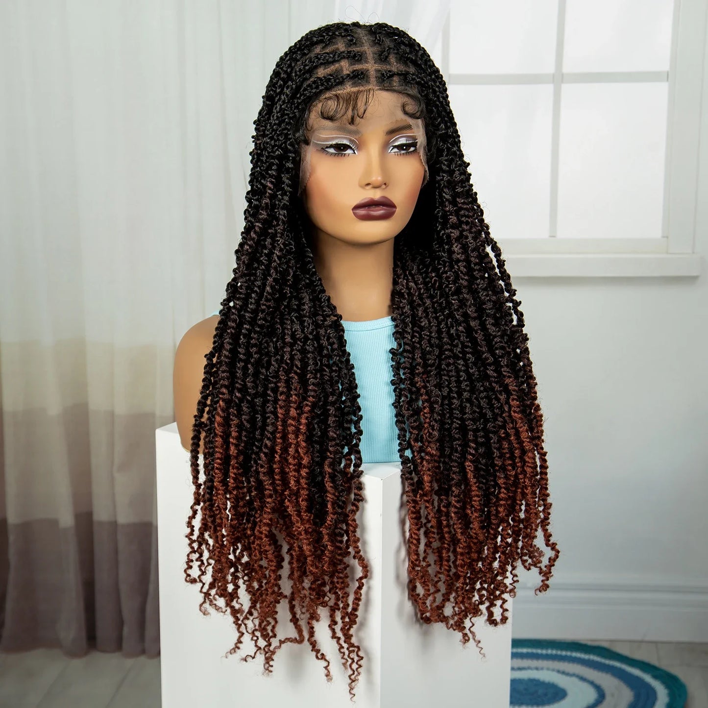 30" Twisted Braids Wig | HD Full Lace | Baby Hair | Long Braids