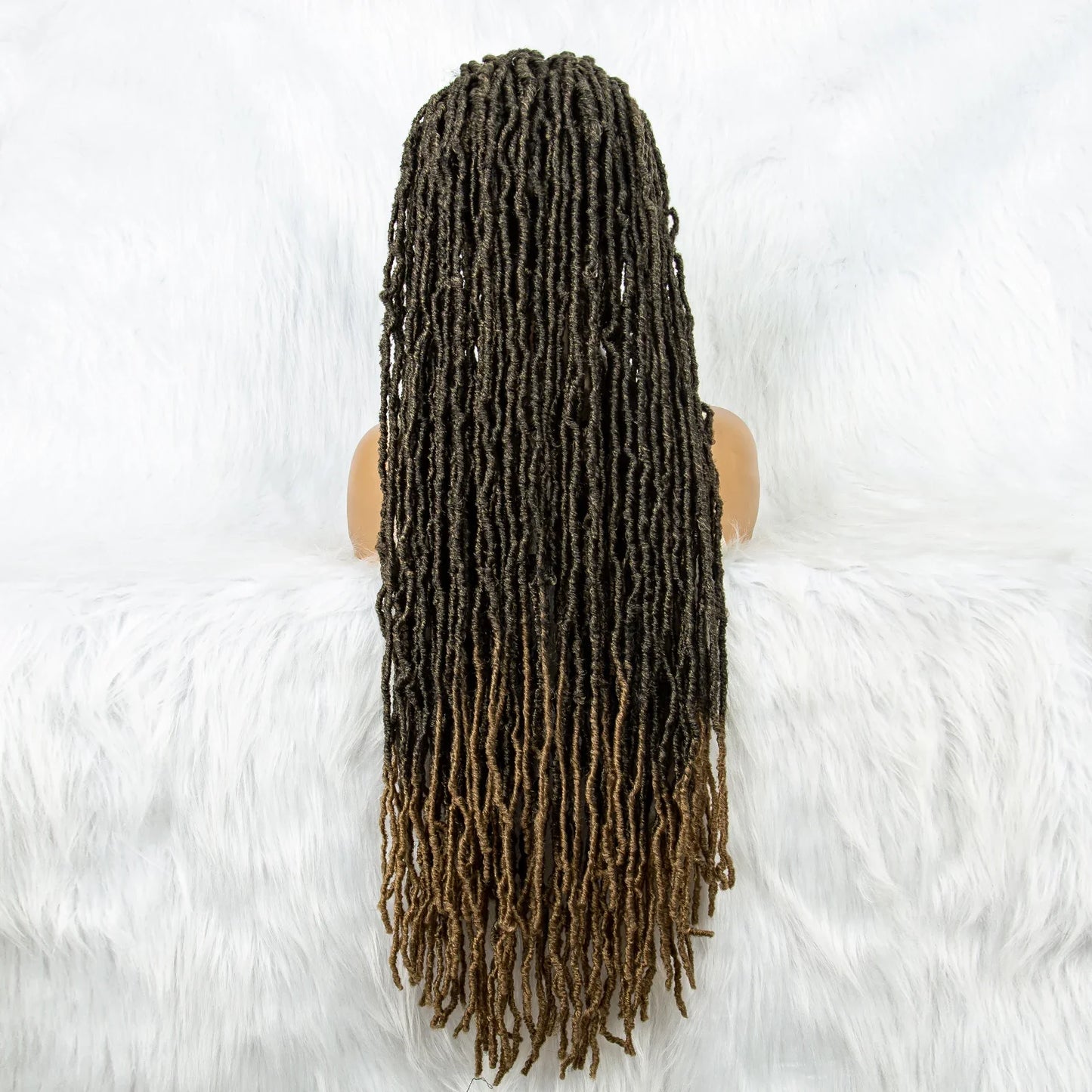 KIMA 36" Colorful Dreadlocks Braids Wig | Full Lace Front & Baby Hair