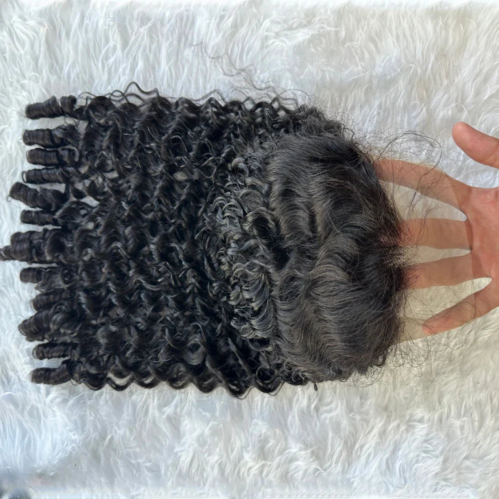Burmese Curly HD Lace Frontal Wig | 12A Brazilian Remy Hair | 200% Density