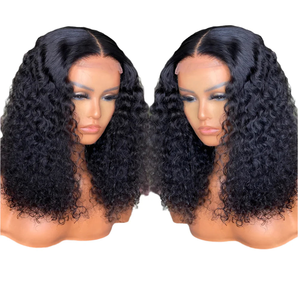 Kinky Curly Bob Wig | 13x4 Lace Front | Glueless | Wet & Wavy | Remy Human Hair