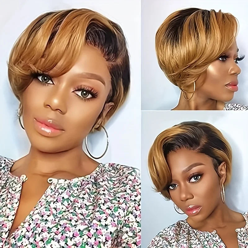 Pixie Cut Human Hair Lace Front Wig | 4x4 HD Closure | Pre-Plucked
