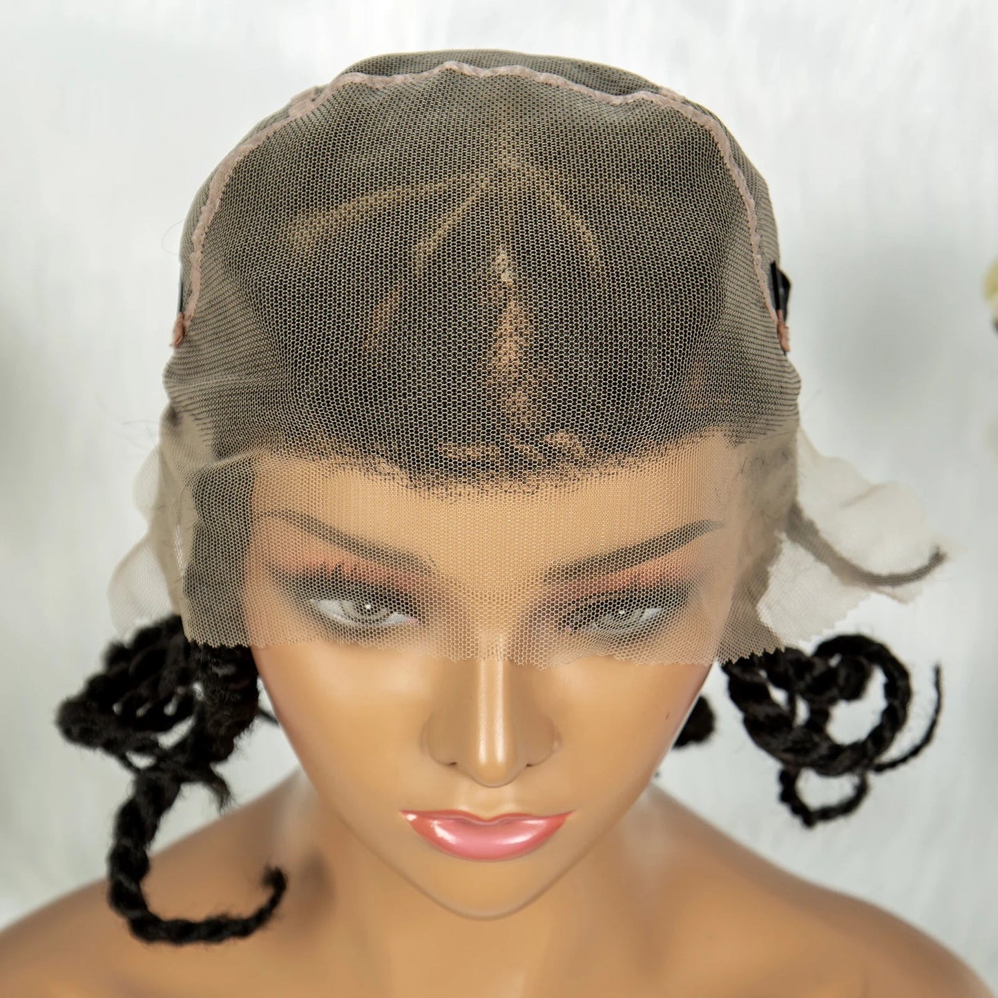 12" Short Box Braided Full Lace Wig | Crochet Braids | Baby Hair | Synthetic Braiding Wig