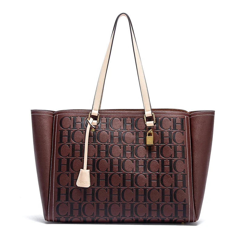 New Embossed Handbag | Large Capacity Commuter Bag for Women's Travel (Stylish & Spacious Tote)