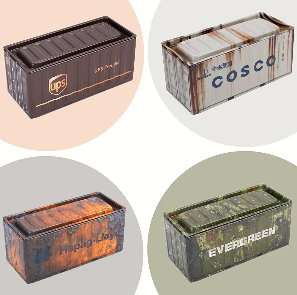 4pcs/set Mini Storage Box  Retro Industrial Style Iron Creative Decoration Collect Item Desktop Mini Container Model Gifts