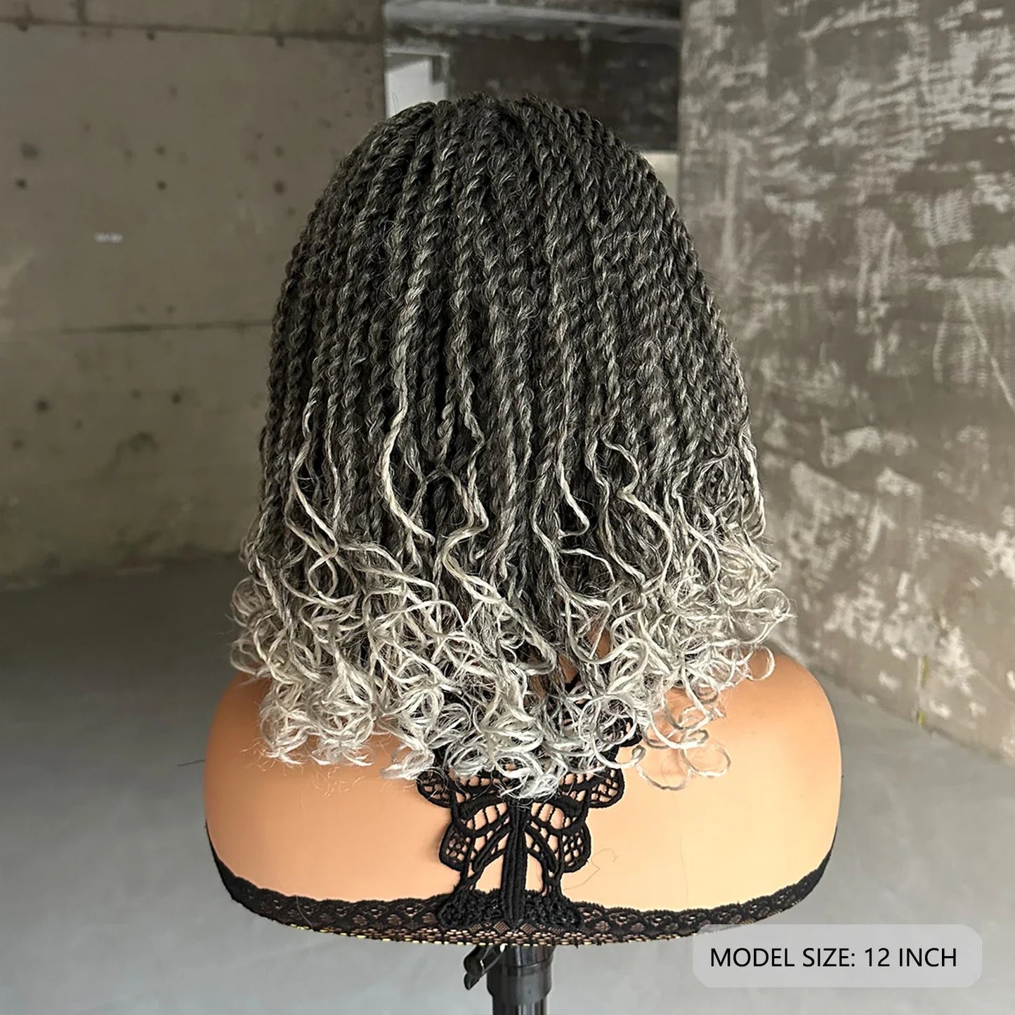 12-Inch Synthetic Box Braided Bob Wig | Crochet Braids | Heat Resistant | Short Braids for Black Women