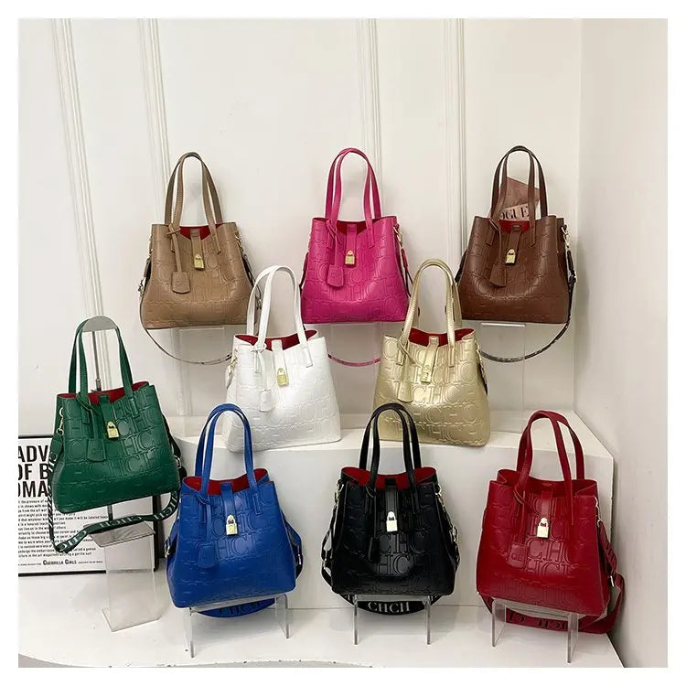 Women's New Large-Capacity Bucket Bag | Winter Fashion Letter Printing Temperament Versatile Messenger Bag