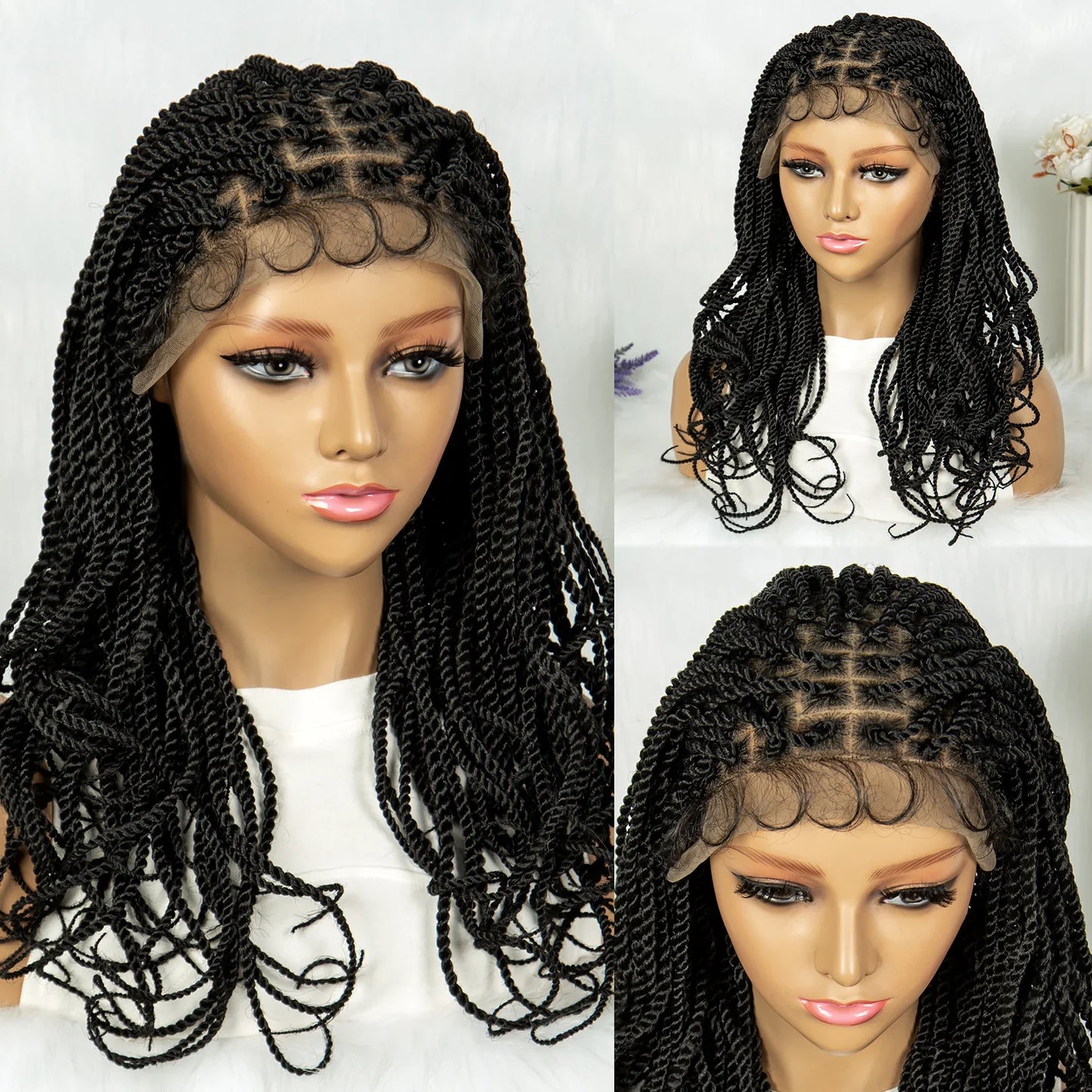 New HD Transparent Full Lace Braided Wig