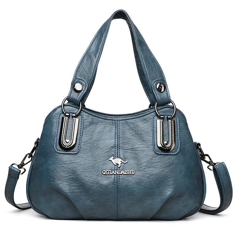 Luxury Handbags 3 Layers | Large Capacity Designer Handbags & Soft Leather Ladies Shoulder Crossbody Bag for Women (Sac)