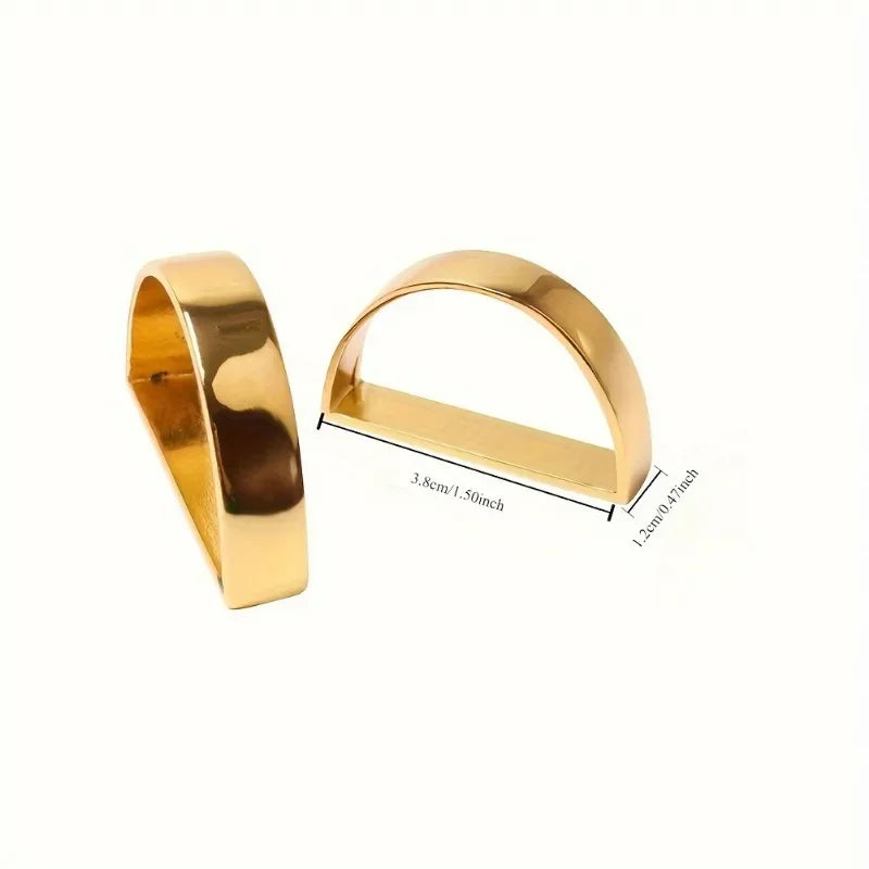 12pcs gold napkin rings, solid color napkin buckle, cast iron polished metal ring, table decoration