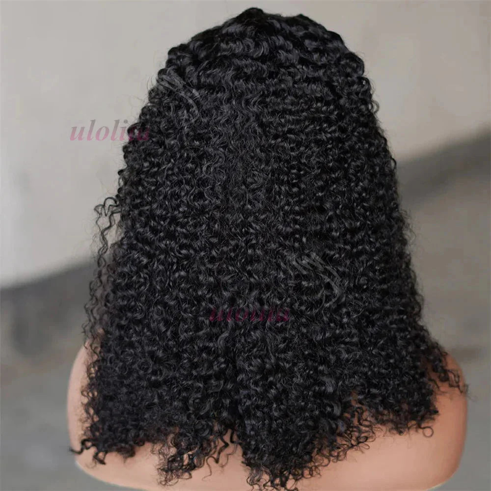 13x4 Human Hair Deep Curl Locs Wig | Knotless Braided Bob | 210 Density | Remy Mongolian Hair