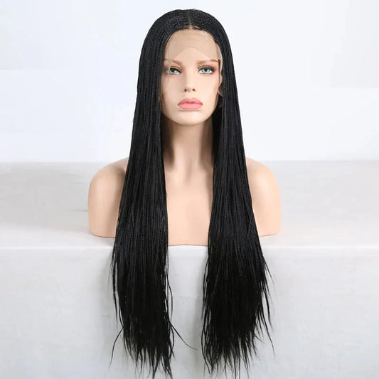 13X4 Lace Wigs for Women | Braided Box Braids Wigs | Synthetic Lace Front Wig | Braiding Wigs Natural Hairline Cosplay