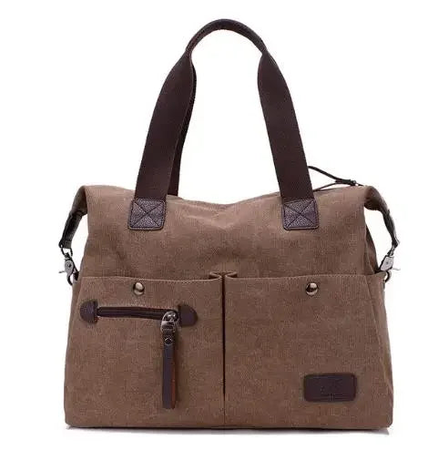 New Arrive Women's Vintage Canvas Messenger Bag | Large Casual Tote Handbag & Crossbody Shoulder Bag for Ladies (Travel Bag)