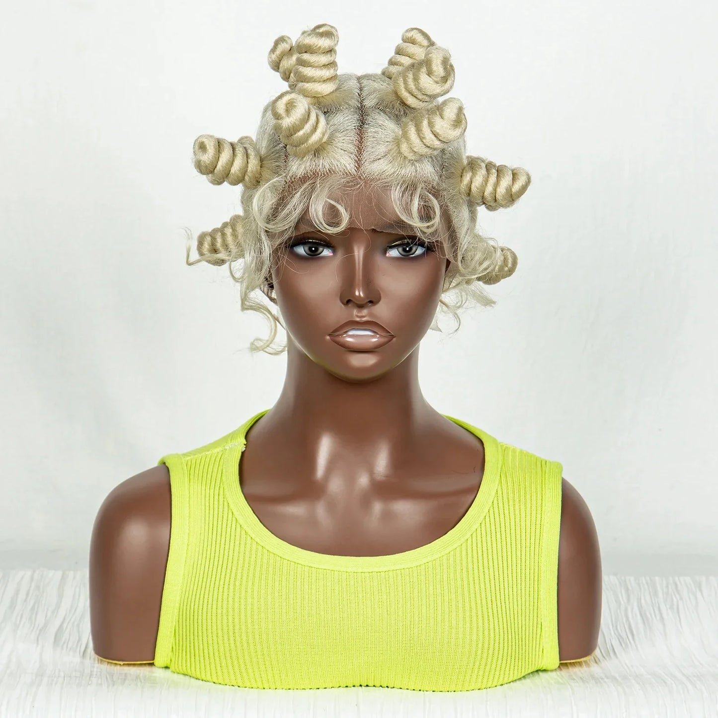 Handmade Bantu Knotless Braids Wig | Full Double Lace Front | Baby Hair