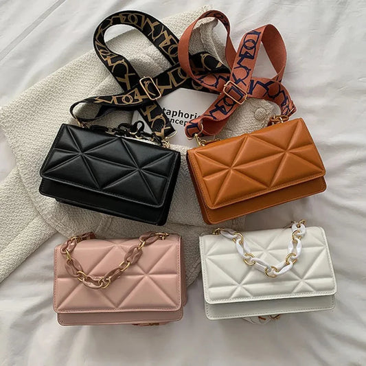 Winter Large Shoulder Bags for Women | Stone Pattern PU Leather Crossbody Bags & Brand Pink Tote Handbags (Chains Shopper Clutch Purse)