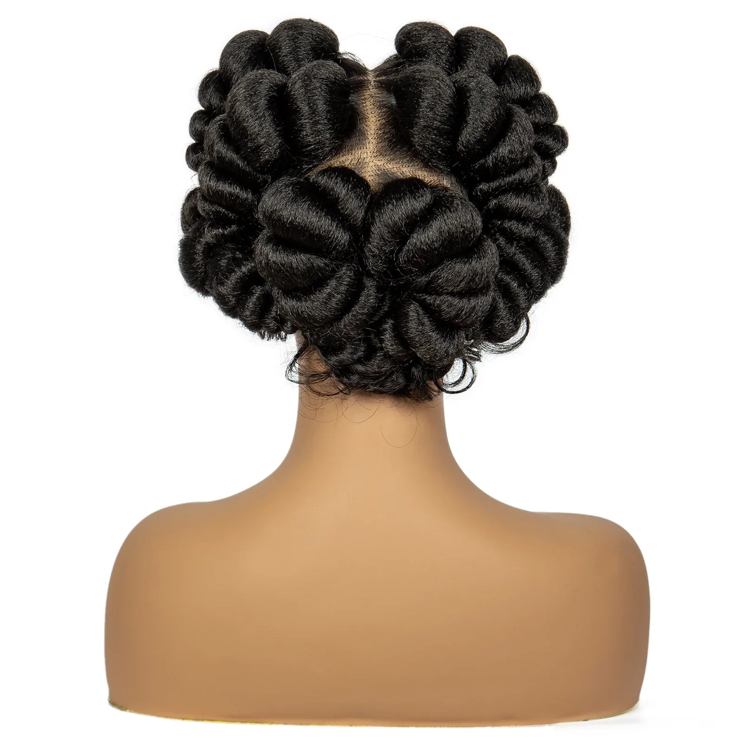 613 Blonde Short Bantu Knotless Braids Wig | Handmade Full Lace | Baby Hair