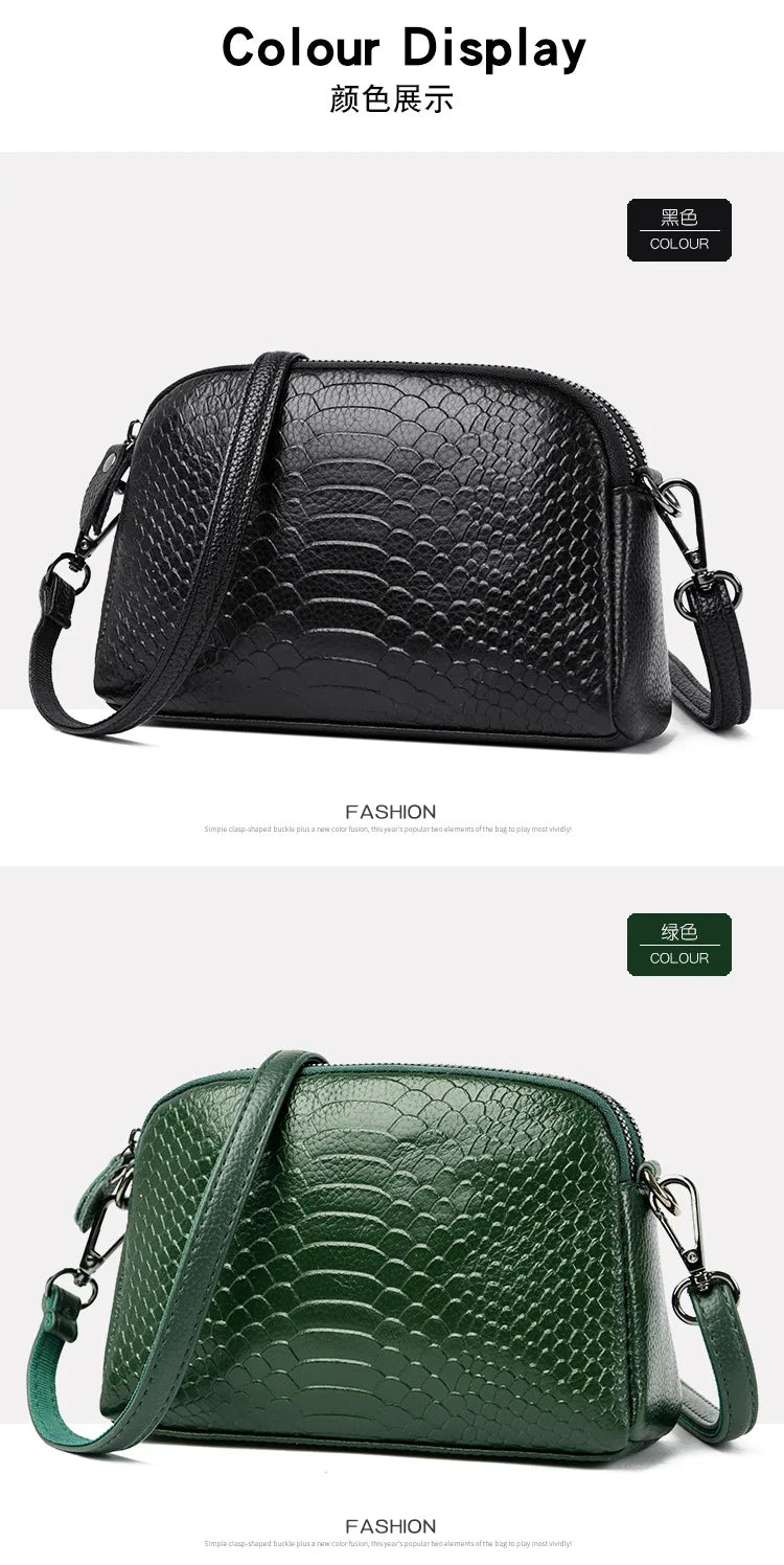 Cross Border Women's Crossbody Small Bag | New Fashion Genuine Cow Leather Single Shoulder Handbag (Trendy Messenger Bag)