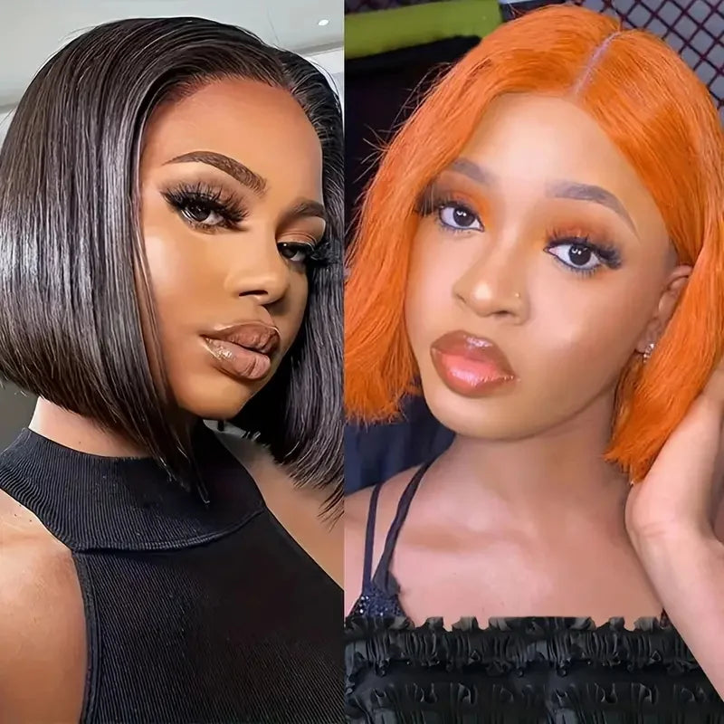 Straight Bob Pixie Cut Human Hair Wig | 180% Density 4x4 HD Lace Closure