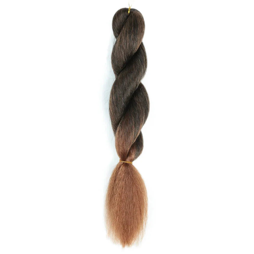 32" Full Lace Knotless Box Braids Wig - Synthetic - with Baby Hair - Medium Brown Lace
