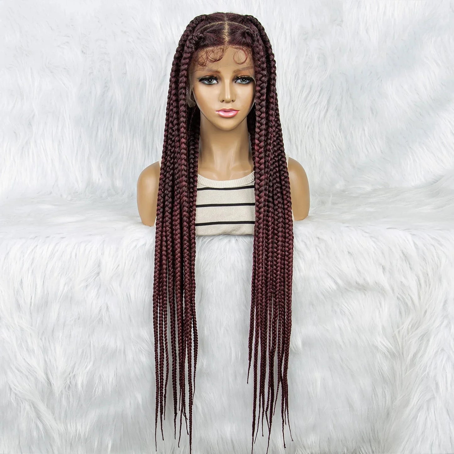HD Lace Knotless Square Box Braids Wig | Full Lace | Baby Hair | Black Women