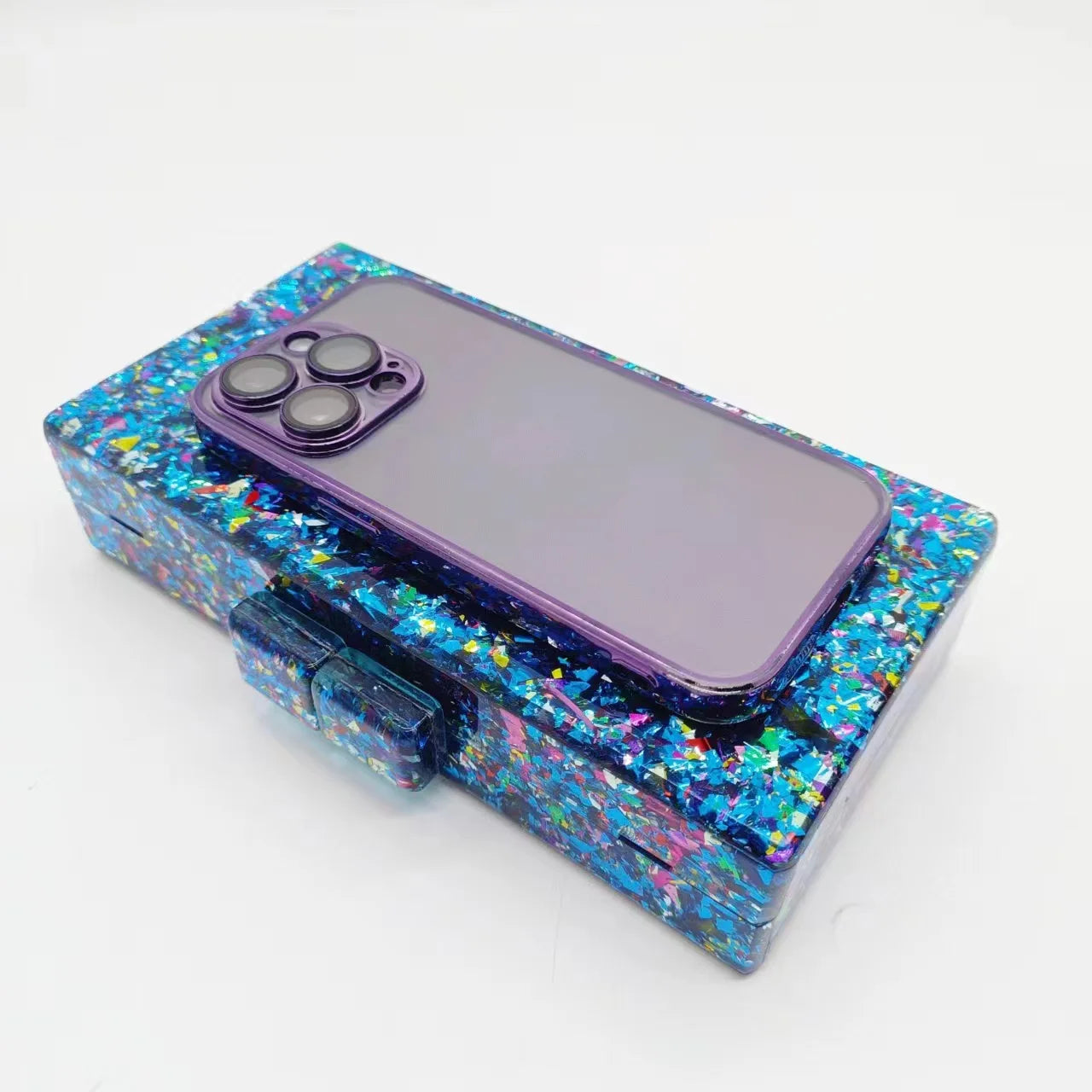 New Hot Sale Acrylic Shell-Shaped Clutch Bag | Women's Designer Evening Party Purse & Cute Birthday Gift (Blue Shoulder Bag)