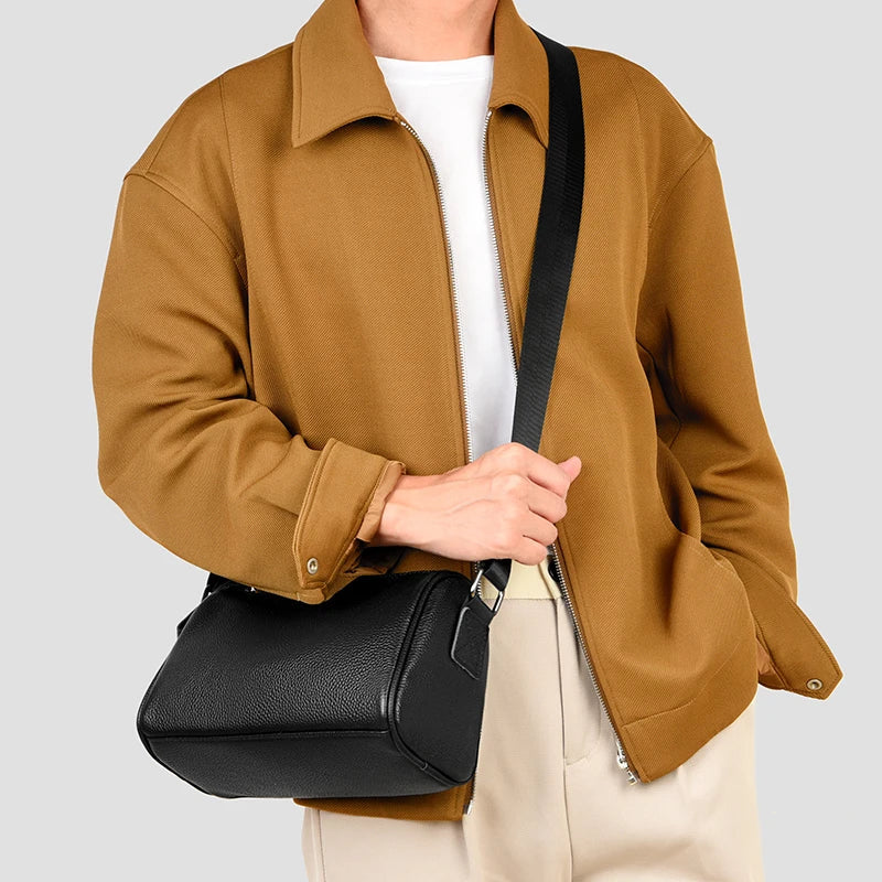 100% Genuine Leather Casual Men's Messenger Bags | Luxury Brand Male Crossbody & Shoulder Bags (Fashion)