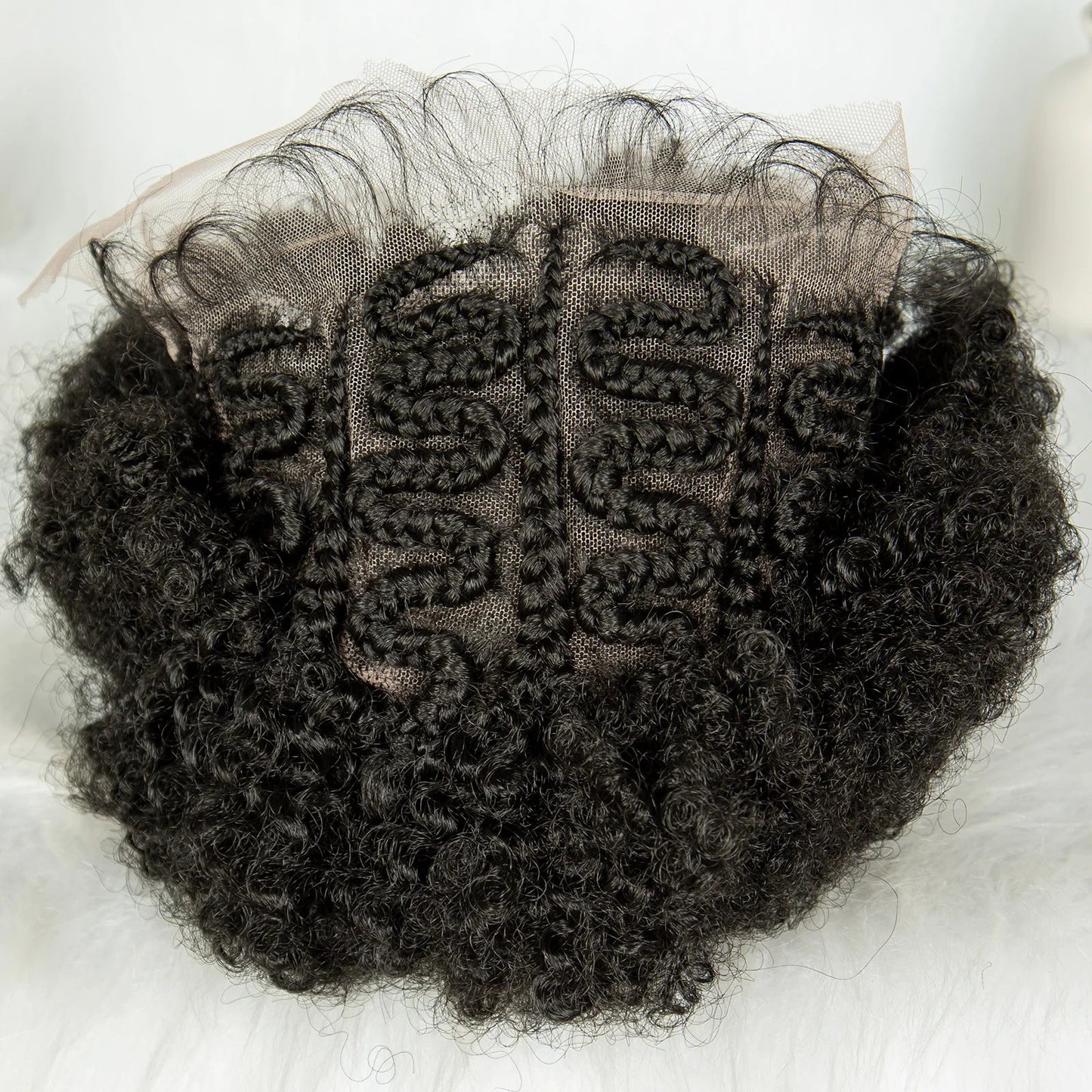 Bouncy Afro Cornrow Full Lace Braided Wig | Synthetic Braids | Black Women