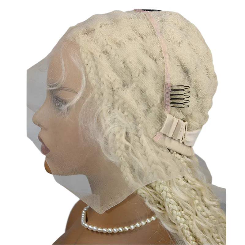 36" Ombre Goddess Locs Braids Wig | 360 Lace Front | Baby Hair | Bohemian Style