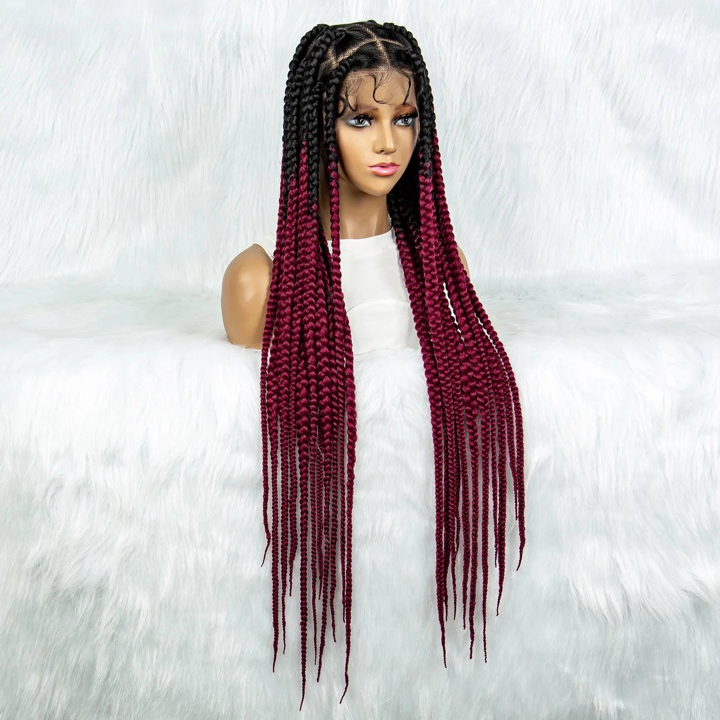 HD Lace Knotless Square Box Braids Wig | Full Lace | Baby Hair | Black Women