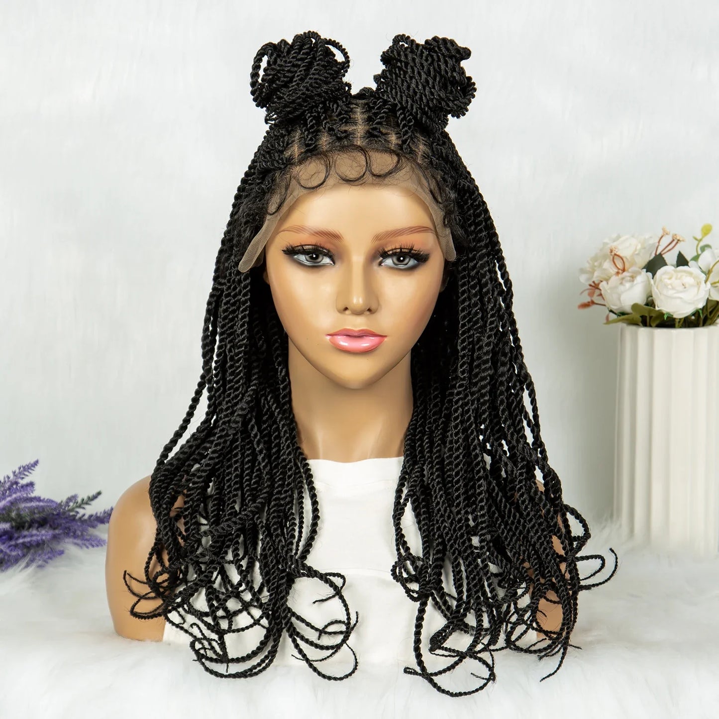 New HD Transparent Full Lace Braided Wig
