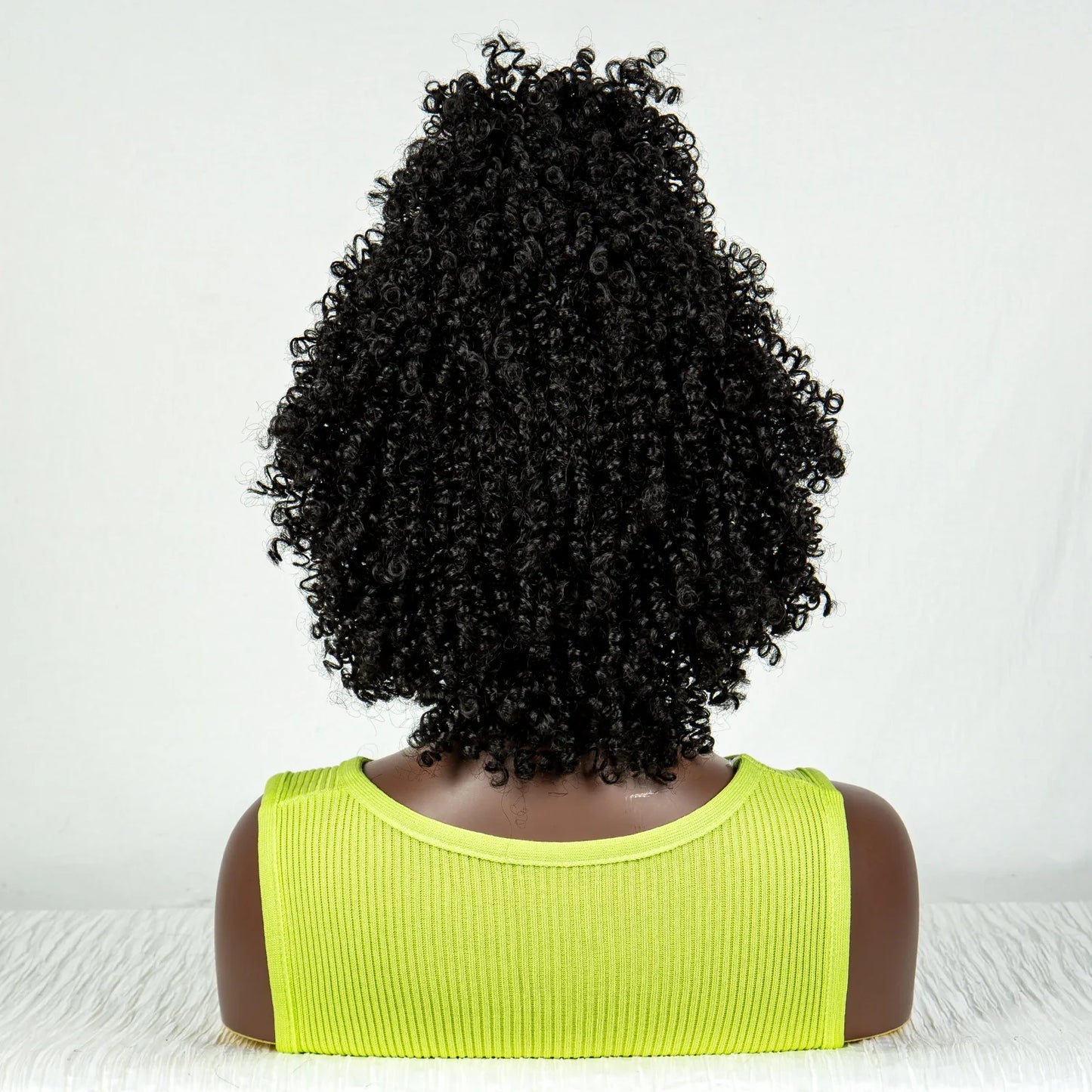 Short Afro Curly Knotless Braids Wig | Lace Front | Baby Hair