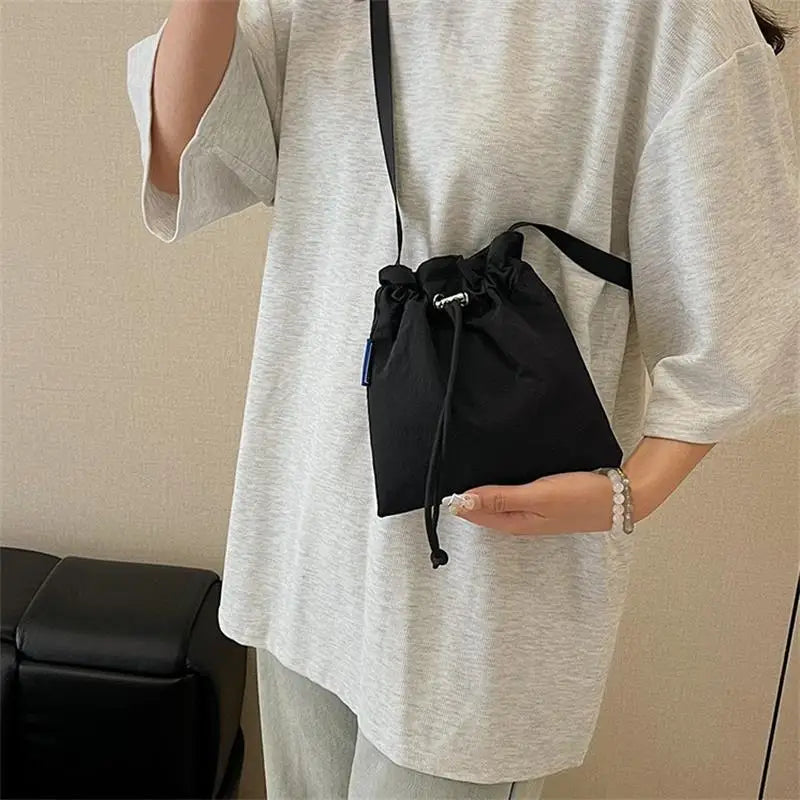 Nylon Crossbody Bag Soft Mini Phone Wallet | Multifunctional Square Shoulder Bag & Canvas Purse Messenger Bag