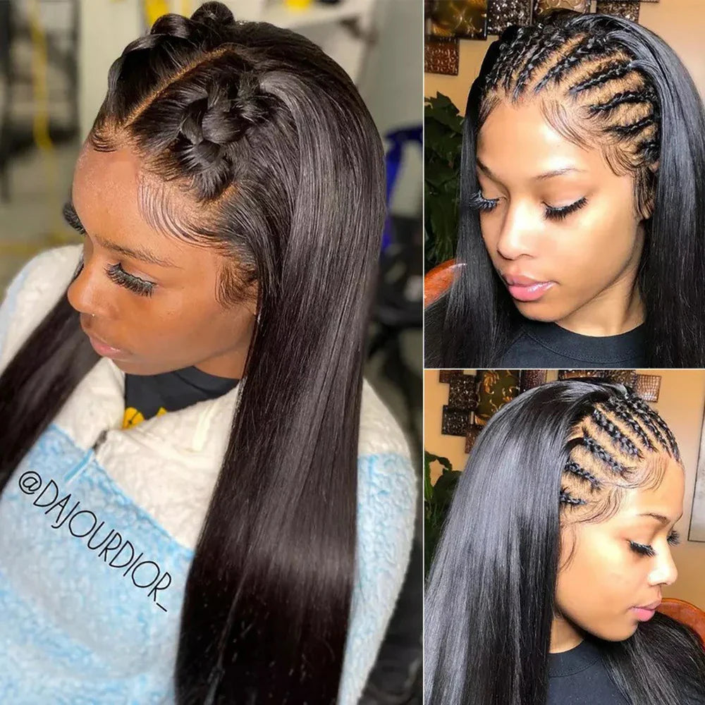 360 Lace Wig | Brazilian Bone Straight Hair | 13x6 & 13x4 Lace Frontal Wigs | 30-36 Inches
