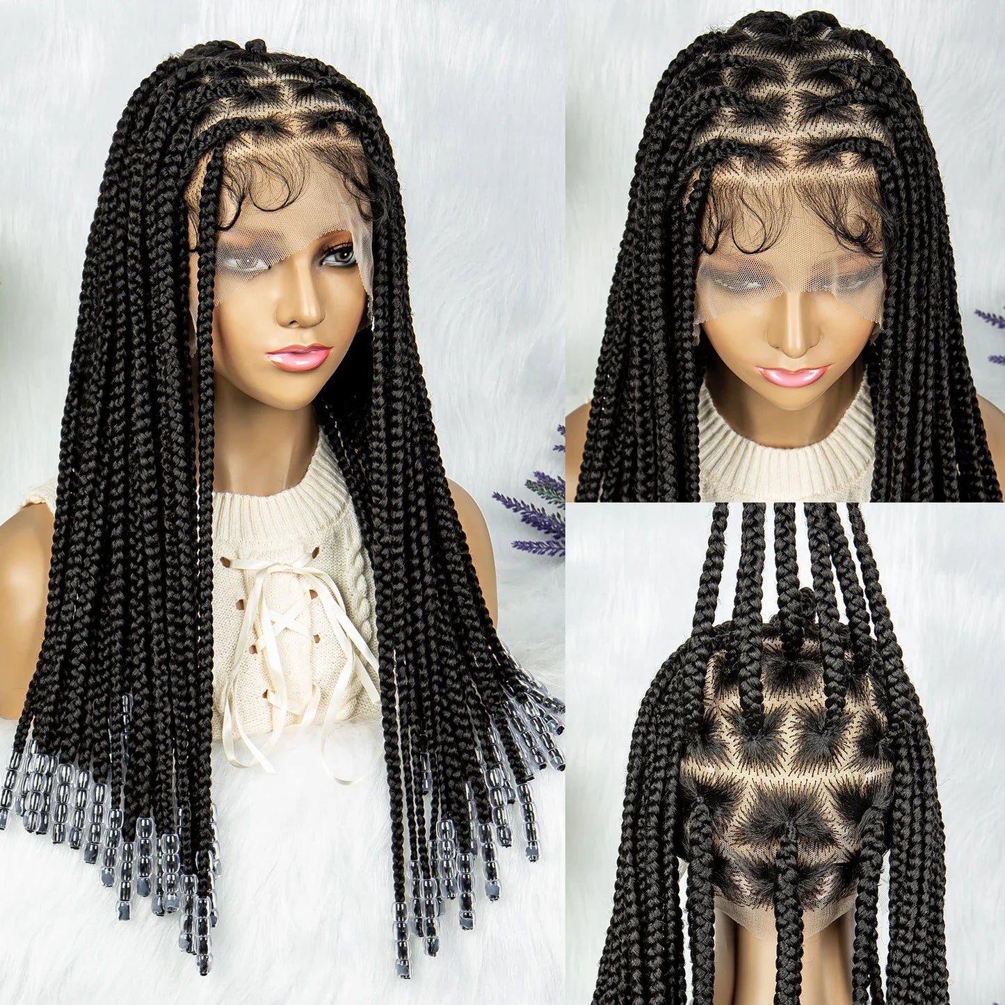 KIMA HD Full Lace Cornrow Braided Wig for Black Women