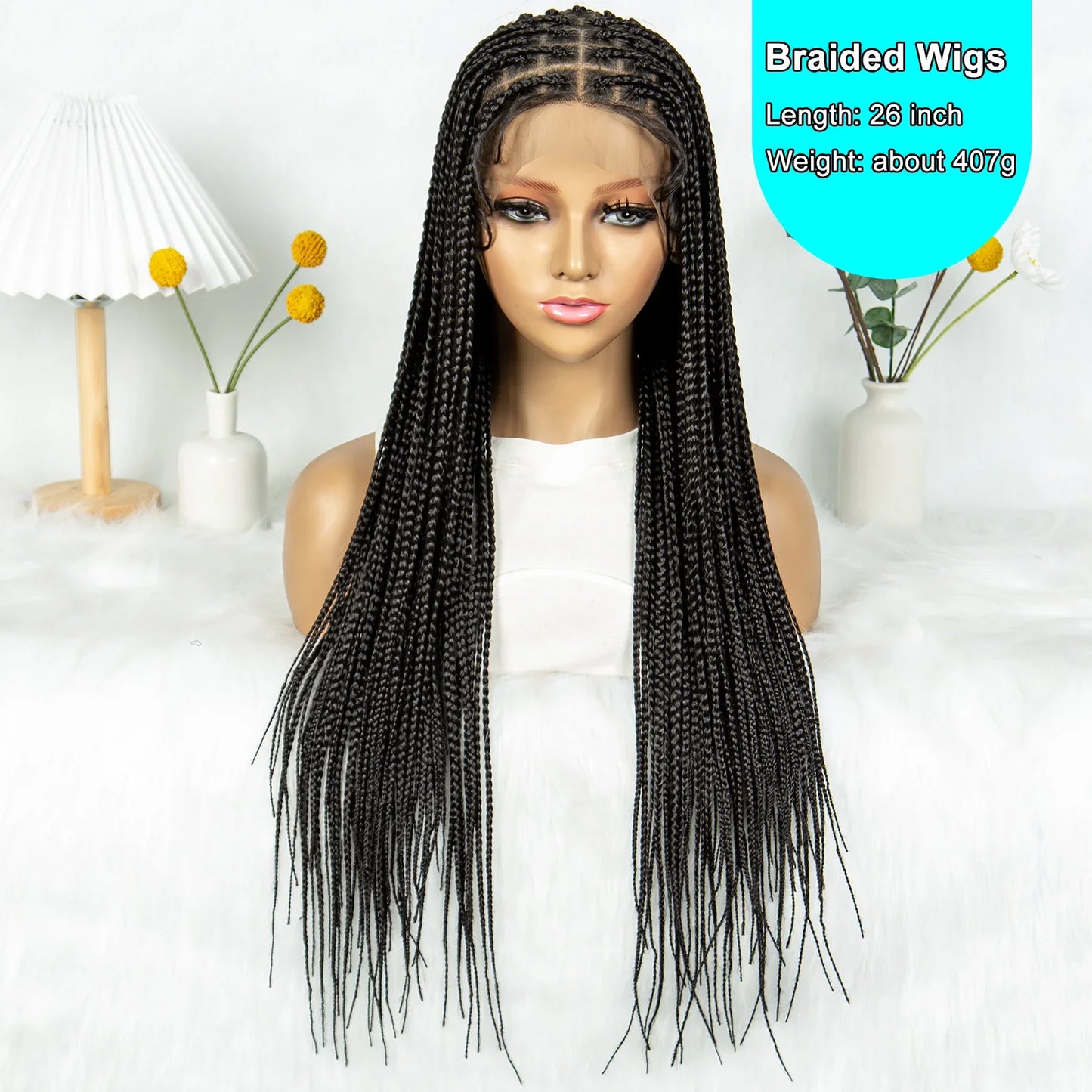 KIMA 26" Stitch Box Braids Wig | Full Lace Goddess Braiding