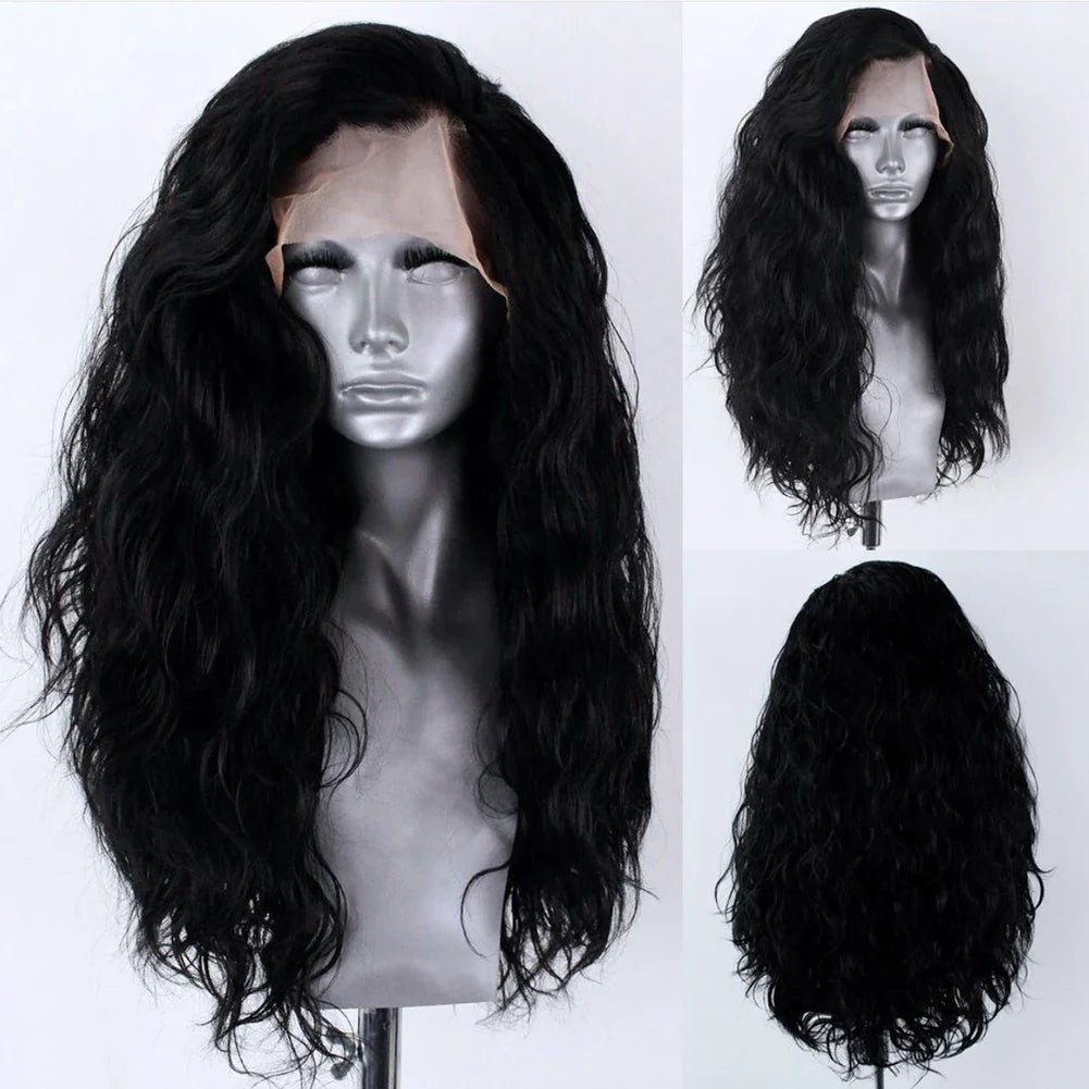13x4 Ginger Wavy Lace Front Wig | Heat Resistant Synthetic Hair | Cosplay | Long Wavy Wig | Blonde