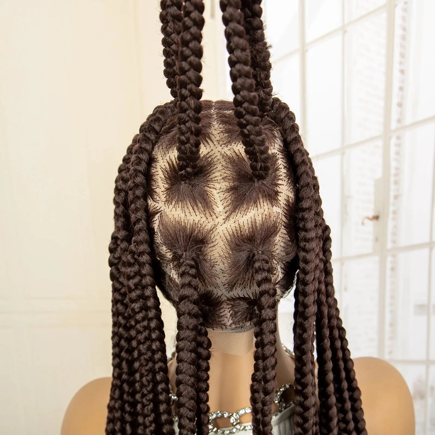 Jumbo Cornrow & Knotless Box Braids Wig | Full Lace | Baby Hair | Black Women