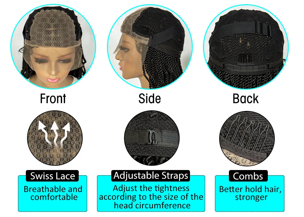New HD Transparent Full Lace Braided Wig