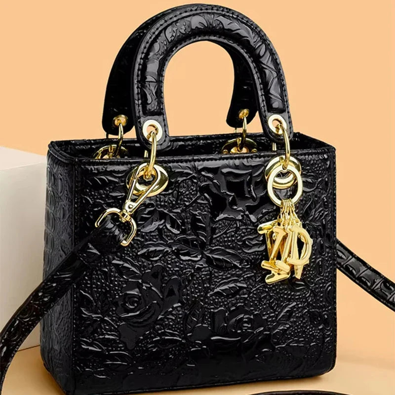 Brand Retro Ladies Handbag | High Quality PU Leather Shoulder Messenger Bag (Large Capacity Simple Commuter Bag for Women)