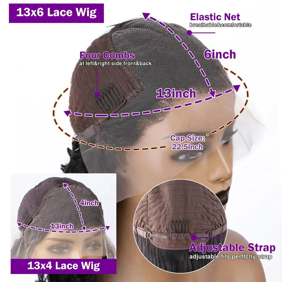 250% Density 30/40 Inch 613 Honey Blonde Body Wave 13x6 HD Transparent Lace Frontal Wigs Brazilian Remy Human Hair