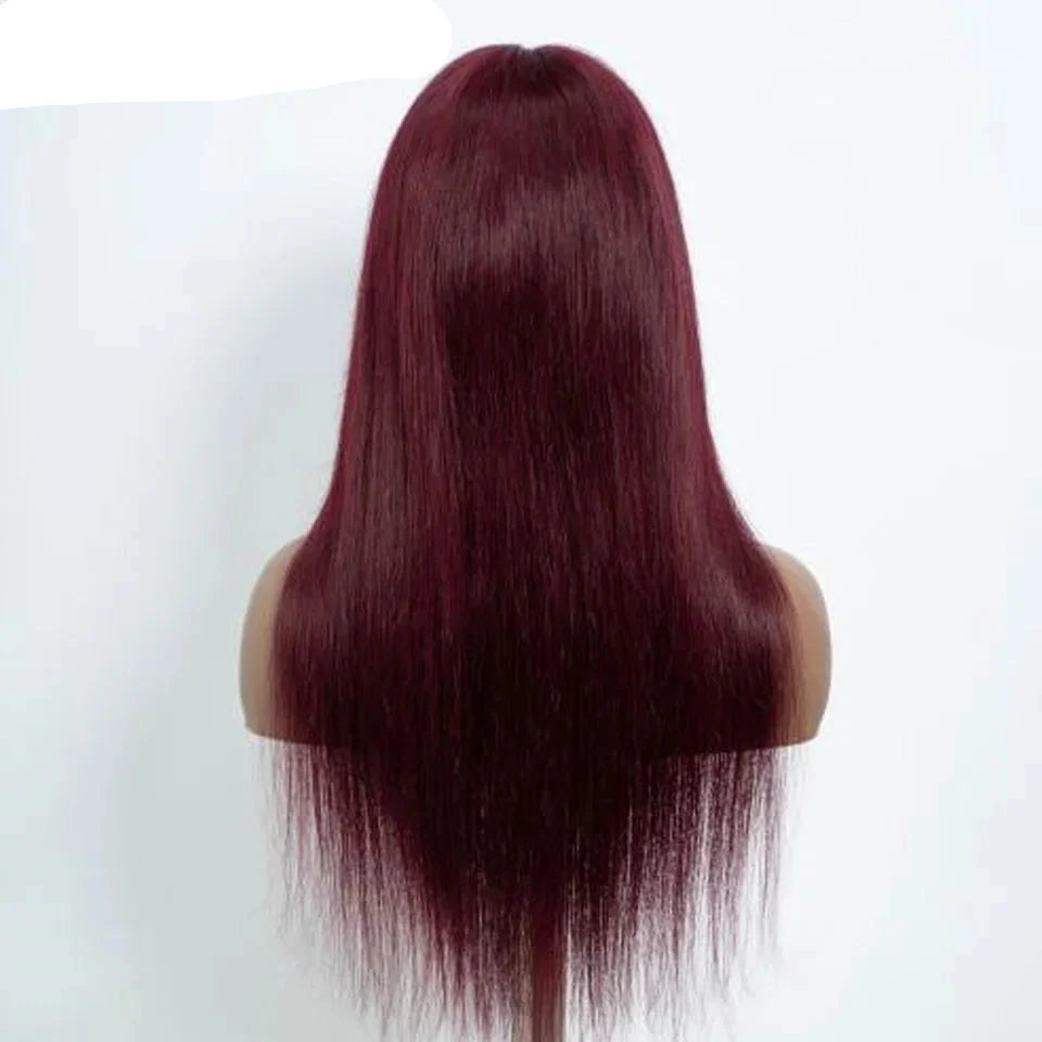 Rebecca P4/30/2T Highlight Straight Wig | Glueless Human Hair with Curtain Bangs