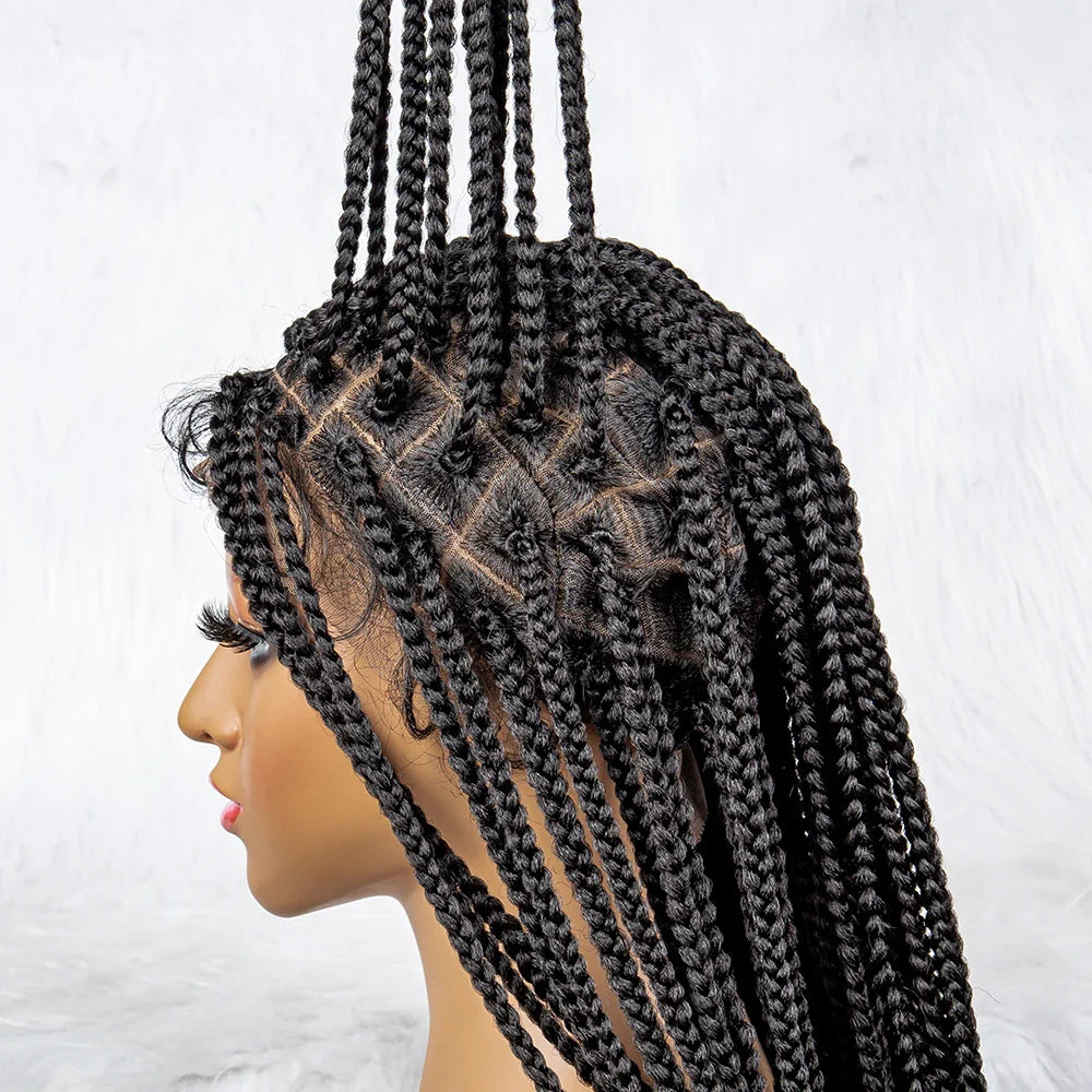 KIMA Goddess Box Braids Wig | Curly Accents | Full Lace